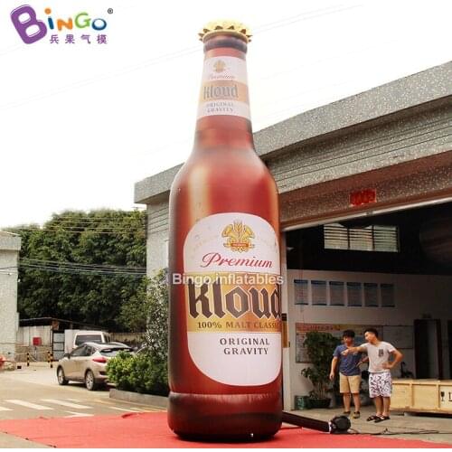 Strong material inflatable lighting beer bottle model with 7mh / LED beer mug replica toys