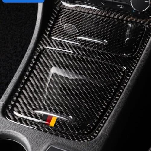 TPIC Carbon Fiber Central Control Panel Stickers Decoration Trim Car Covers For Mercedes A Class CLA GLA 2013-2018 Accessories