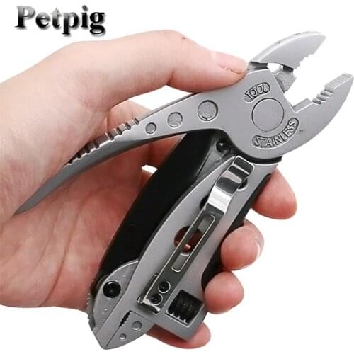 Outdoor Camping Standing Pliers Multi-purpose Tool Stainless Steel Wrench Combination Handtool