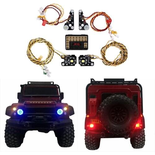 RC Car Front Rear LED Lights Lamp Group for 1:10 RC Rock Crawler Trx-4 Traxxas TRX-4 TRX4