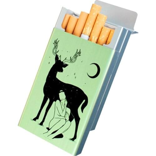 Smoking Gift Cigarette Box Holder Smoke Case Portable Tobacco Holder Color Printing DIY Personalized Custom Picture Photo Name