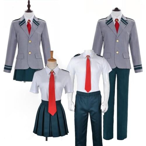 Anime My Hero Academy Midoriya Izuku Bakugou Katsuki OCHACO URARAKA School Uniform Cosplay Boku No Hero Academia