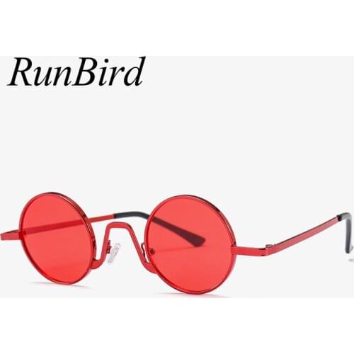2018 Newest Round Ocean Red Sunglasses Women Men small Sun glasses Vintage Eyeglasses Oculos de sol UV400 1514R