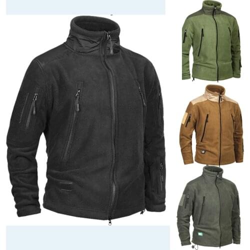 Outdoor Hiking Jacket Men Tactical Army Military Clothing Fleece Mens Jacket and Coat Warm militar jacket coat for winter