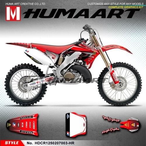 HUMAART Motocross Stickers Dirt Bike Decals Graphics Vinyl Wraps for CR125 CR250 2002 2003 2004 2005 2006 2007