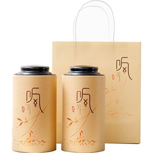 Xin Jia Yi Packaging Big Chinese Culture Style Paper Tube Good Sealing Effect Solid Have Paper Gift Bags With Handles Tea Caddy
