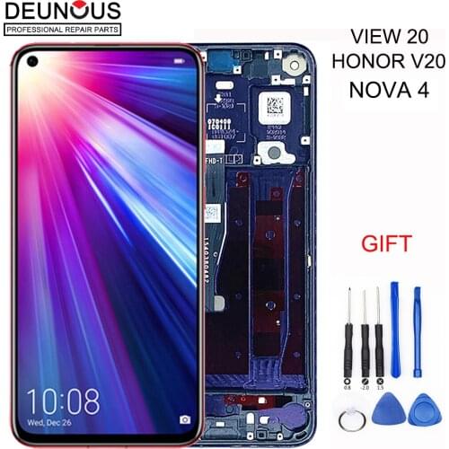 AAA Quality LCD For Honor V20 View 20 LCD With Frame Screen Display For Huawei Nova 4 Screen LCD Display VCE-AL00