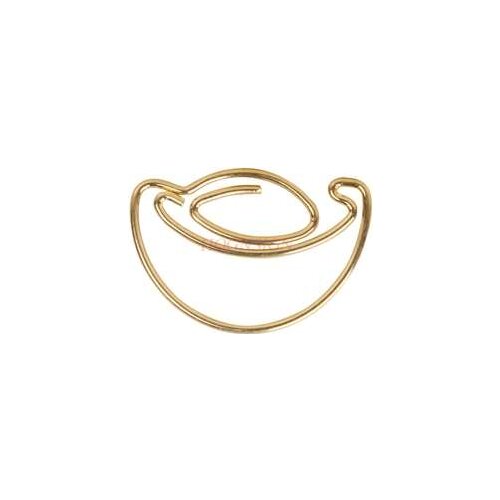 15pcs Gold ingot paperclip shape paperclip personalized paperclip stainless steel vintage pin