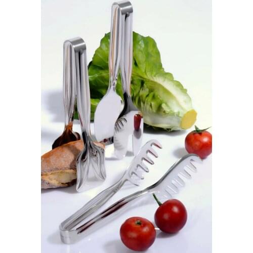 3 Pc BBQ Kitchen Food Tool Tongs Set Wholesale Metal Bread Tongs Stainless Steel Salad Barbecue Cooking Serving Tools tongs
