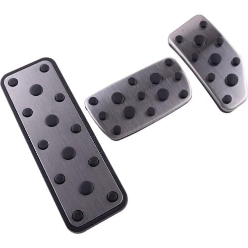 3Pcs/Set Car Footrest Brake Gas Pedal Pad Cover Fit for Subaru Forester Impreza Crosstrek Outback Legacy Ascent 2020 2021 AT