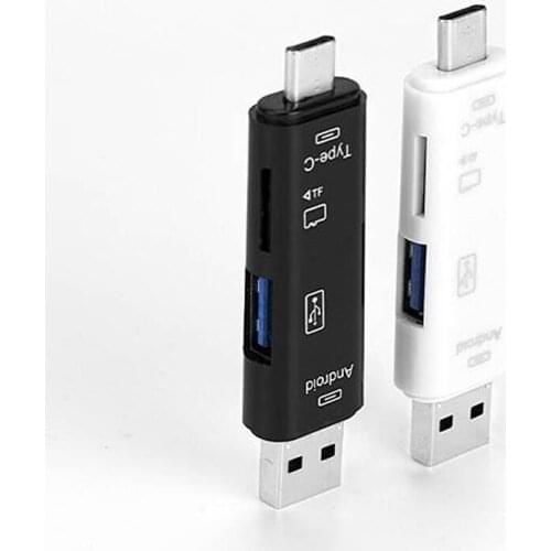 3 In 1 USB 3.1 Micro SD Card Reader Adapter for Android Pc Computer Expansion Headers Type-C & USB Memory Card Reader