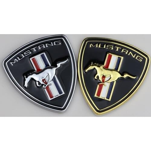3D Metal Chrome Car Styling Running Horse Emblem Badge For Ford Mustang Shelby GT Rear Trunk Decor Sticker Car Accessories