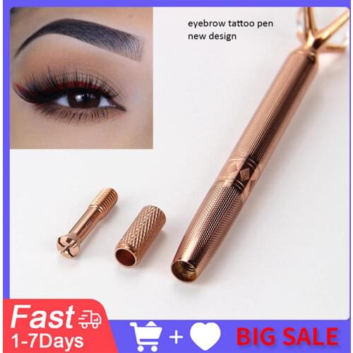 Eyebrow Lip 3D Embroidery Munsu Teboris With Diamond Eyebrow Manual Pen For Permanent Makeup Microblading Tattoo Machine supply