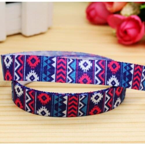 5/8'' Free shipping Fold Elastic FOE aztec printed headband headwear hairband diy decoration wholesale OEM P5443