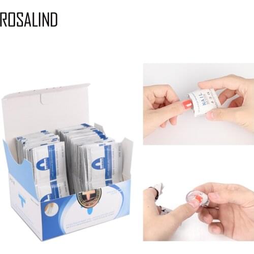 ROSALIND 50Pcs/set Nail Polish Remover Nail Art Easy Cleaner Gel Removal UV Nails Care Tools UV Gel Varnish Wraps