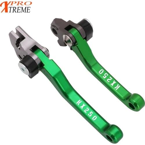Motorcycle Aluminum CNC Pivot Foldable Clutch Brake Lever For Kawasaki KX 65 85 100 125 250 250F 450F KX125 KX250 Motorbike