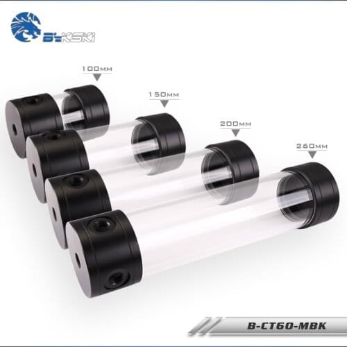 Bykski B-CT60-MBK Transparent Reservoir Tank 60mm 100/150/200/260mm