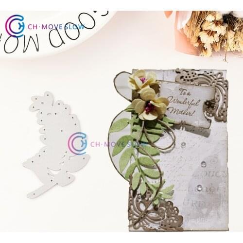 CH Beautiful Leaf Metal Cutting Dies Stencils Ribbon DIY Scrapbooking Die Cuts Greeting Card Decor Embossing Folder Cut