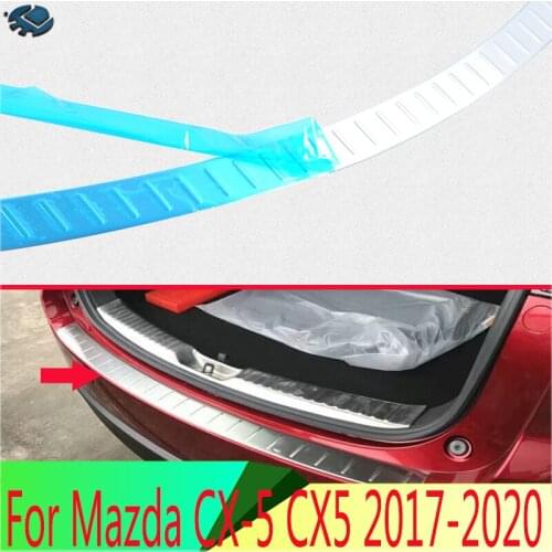 For Mazda CX-5 CX5 2017 2018 Stainless steel rear bumper protection window sill outside trunks decorative plate pedal