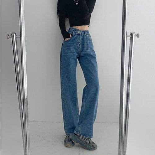 HOLYGAGA Women's Straight Jeans