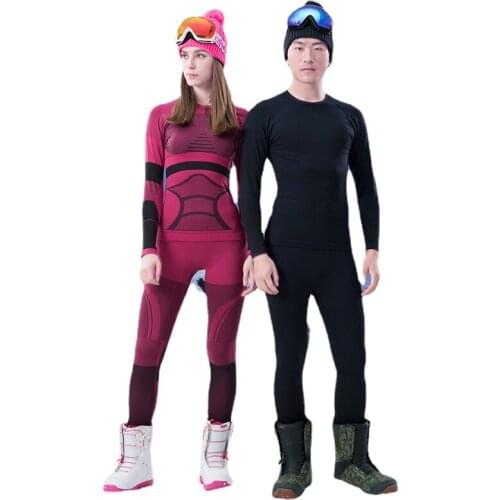 Outdoor Keep Warm Couples Functional Outdoor Quick-Drying Cold-Proof Thermal Underwear Set