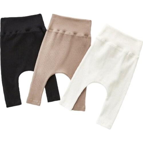 New Baby Casual Trousers Toddler Harems Pants 0-3Yrs Spring Autumn Baby Ribbed Leggings Boys Girls Cotton Big PP Pants