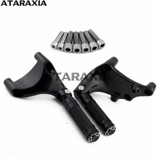 Motorcycle Footrests Rear Passenger Foot Pegs Pedals Mount Moto Foot Rests case for Harley Sportster XL1200 883 2014-2019