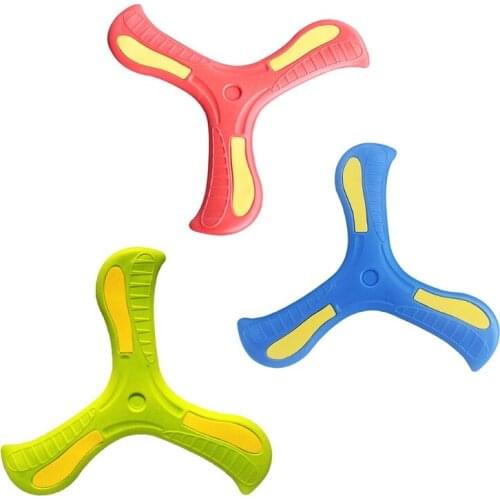 Outdoor Boomerang Toys Tri-Boomerang Flying Discs Soft Boomerang Kids Gift 77HD