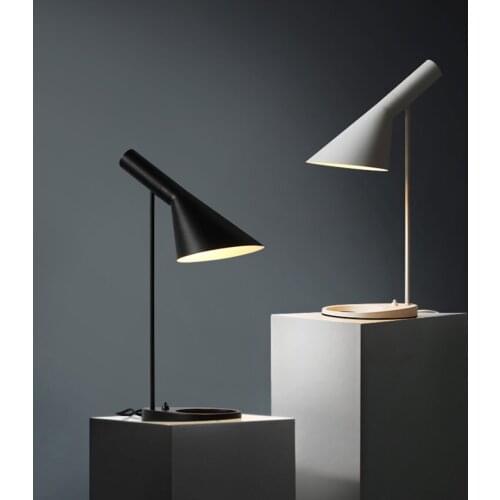 Nordic Modern Simple Black/White Led Table Lamps Bedroom Bedside Decoration Lighting Desk Lamp Cafe Aisle Hall Study Read Lights