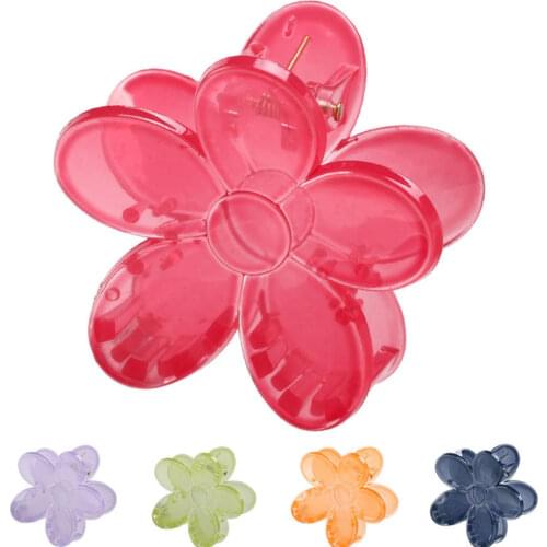 Small Acrylic Hair Claw Clips Flower Shaped Plastic Jaw Clips Non Slip Tortoise Hair Clamps Barrette Hair Accessories for Women