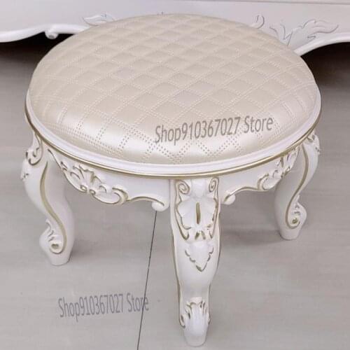 European-style Low Stool Childrens Backrest Chair Sofa Stool Simple Shoe-changing Stool Leisure Coffee Table Stool