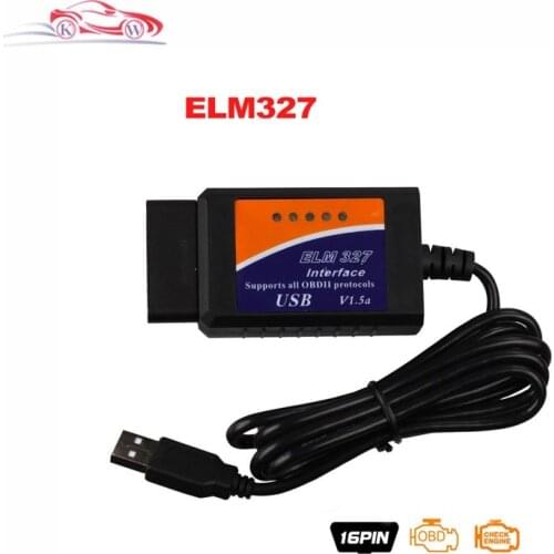 Newest Version OBD2/OBDII scanner ELM327 USB v1.5 Interface ELM 327 USB Interface OBDII CAN-BUS Scanner