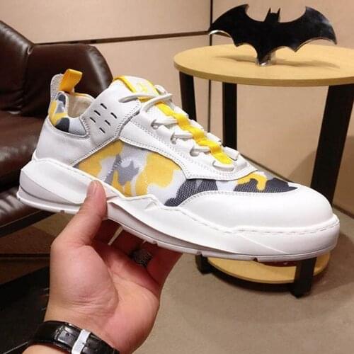 2019 The New Listing Genuine Leather Sport Shoes For Men Casual Fashion Comfortably breathable Anti skid and wear resistant