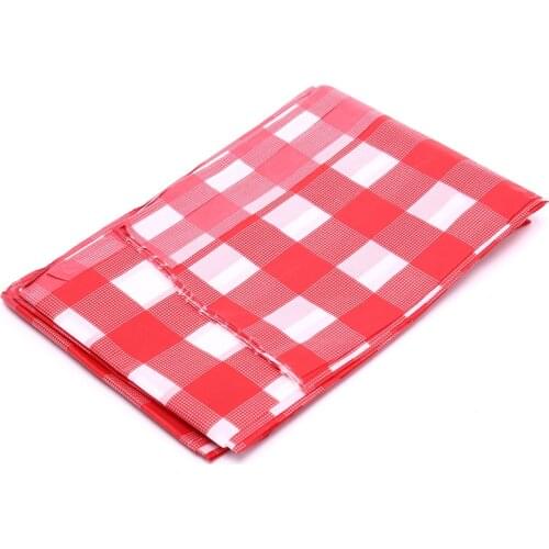 Disposable Thickening Red Checkered Tablecloth Party Weddings Home Decoration Outdoor Picnic BBQ Decoration