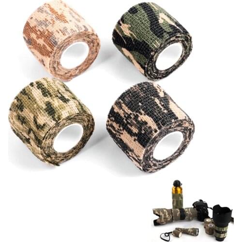Outdoor Tactical airsoft Bushcraft Army Camo Camouflage Stealth Tape Waterproof Bandage Protector Cover Cycle Hunt Camp Survival
