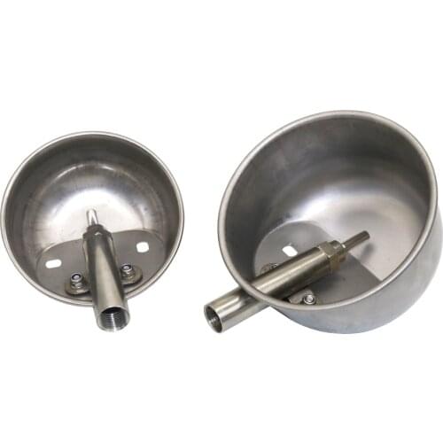 Stainless Steel Pig Drinking Water Bowl Farm Animal S/M/L/XL Drinking Cup Livestock Drinking Fountains Feeding Watering Supplies