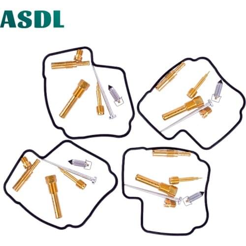 4sets Motocycle Parts Carburetor Rebuild Repair Kit Jet Needle Float Needle Valve Gasket For Honda CBR250 CBR 250 MC14 MC17 MC19