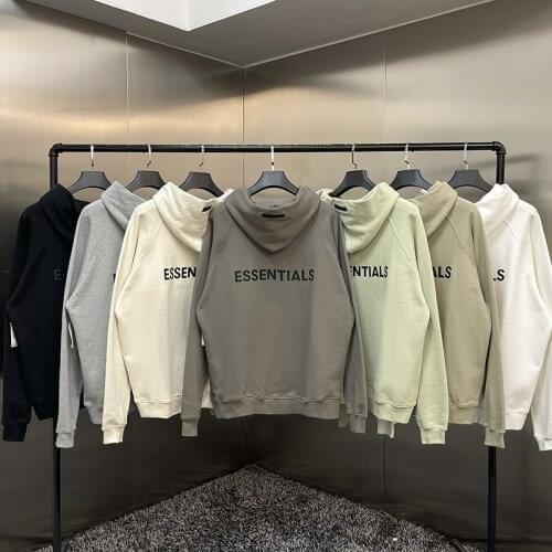 Essentials New Fashion Brand Mens Sweatshirt Hoodie 100% Cotton Back Printed Rubber Letter Hip Hop Loose Unisex Oversize Hoodie