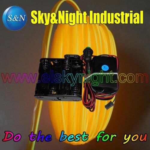 Event & Party Supplies Welt EL wire-Yellow color 12M for sawing onto clothing easy use Night dress+Free shipping