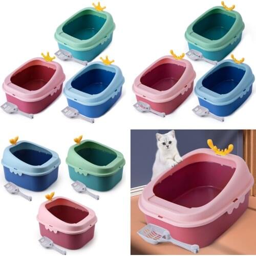 Cat Pet Toilet Plastic Cleaning Dog Home Pet Supplie Lightweight Pets Shatter-Resistant Crack-Proof Anti-Breaking Cat Litter Box