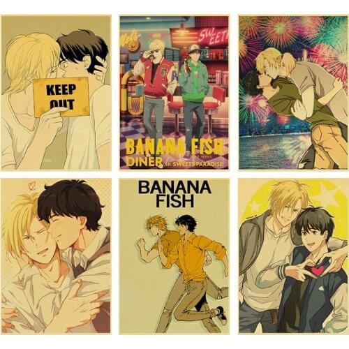 Vintage Japanese Anime Banana fish Retro Art Posters Movie Canvas Painting Home Living Room Decor Wall Pictures Mural Cudros