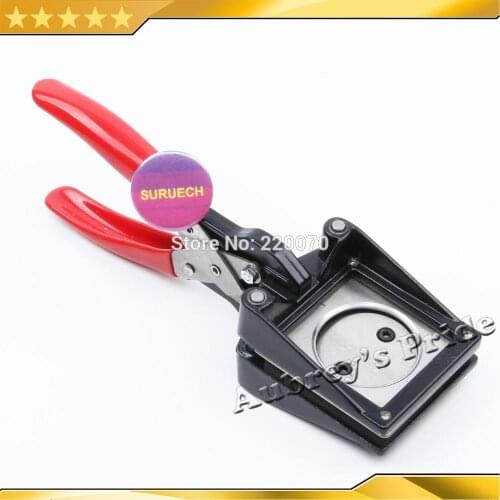 Free Ship Hand Held Manual 20 25 32 37 Actual Cut Size 32 35 44 48.5MM Paper Graphic Punch Die Cutter Card Making Button Maker