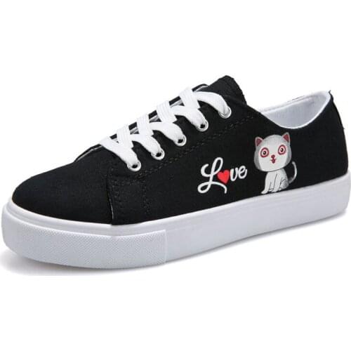 Spring and Autumn Breathable Women Canvas Shoes 2020 New Low-top Ladies Casual Shoes Sneakers Shallow Women Flats