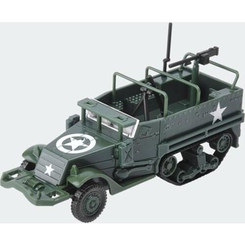 1:72 Classic Half Track Armored Vehicle Model Toys Vehicle Static Model Kits for Children Education