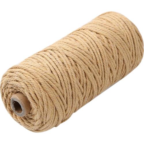 1 Roll Cotton Cord Natural 4 Strand Twisted Knitting Sewing Thread DIY Plants Hanging String Crafts Home Decoration Drawstrings