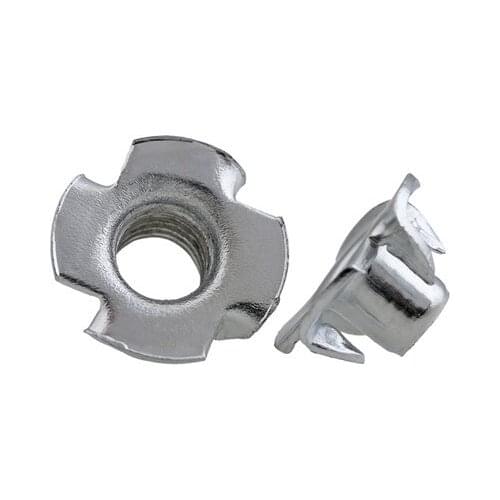 100PCS M3 M4 M5 M6 M8 Metric T Nuts Zinc Plated TEE Nuts 4 Prongs