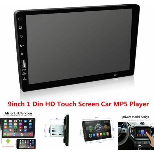 9" Car Radio MP5 Player Bluetooth Rear View Camera Car Radio Single 1Din Autoradio Not Android Touch Mirrorlink