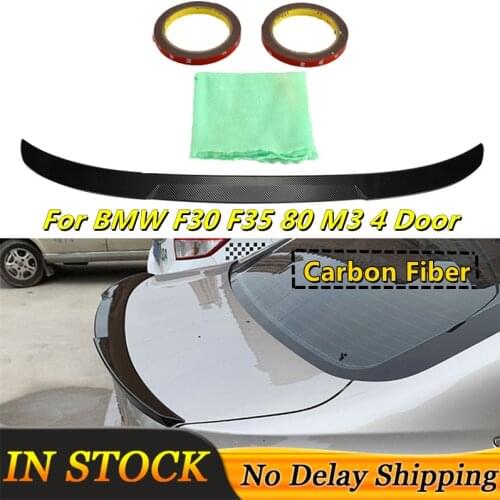 Car Carbon Fiber Rear Trunk Spoiler Wing Boot Lip For BMW F30 F35 F80 M3 2/4 Door M4 328i 335i 3 Series Performance Car Styling