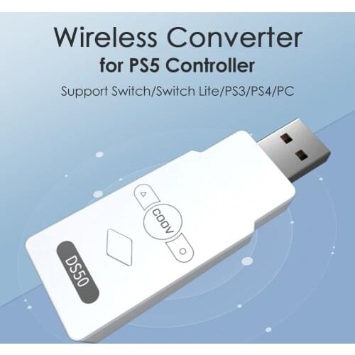 USB Wireless Joystick Gamepad Converter for PS5/Switch/Switch Lite/PS4/PS3/PC Bluetooth-compatible Controller Adapter Receiver