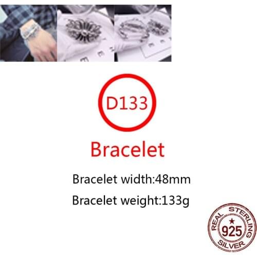 D133 s925 sterling silver bracelet jewelry fashion personality simple cross punk style lovers gift for lovers new hot